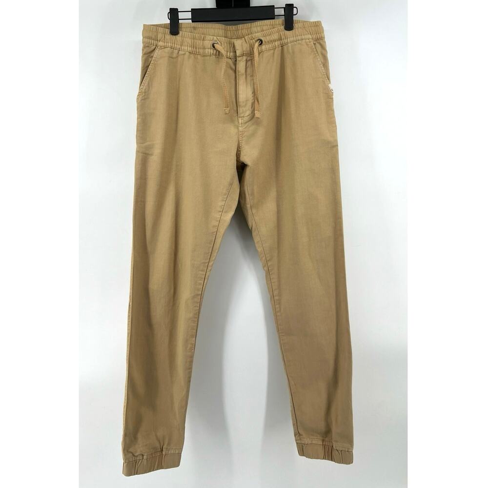 Quiksilver Men’s Woven Joggers Natural Fabric Blend Elastic Waist Size S